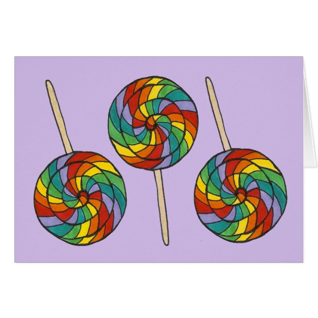 Rainbow Lollipop Snoep WinkelPride Lolly Paars (Voorkant Horizontaal)