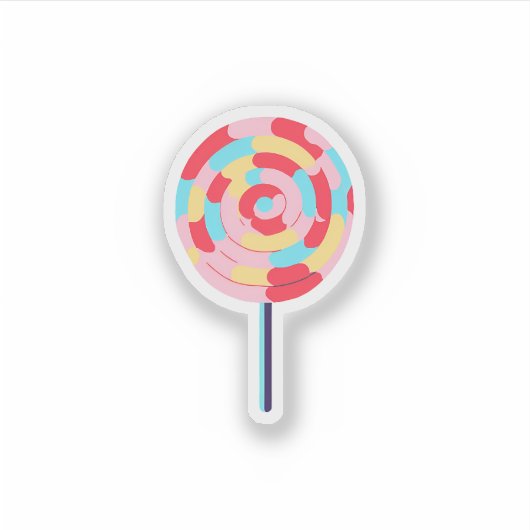 Rainbow Lollipop Sticker (Voorkant)