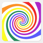 Rainbow Lollipop Vierkante Sticker (Voorkant)