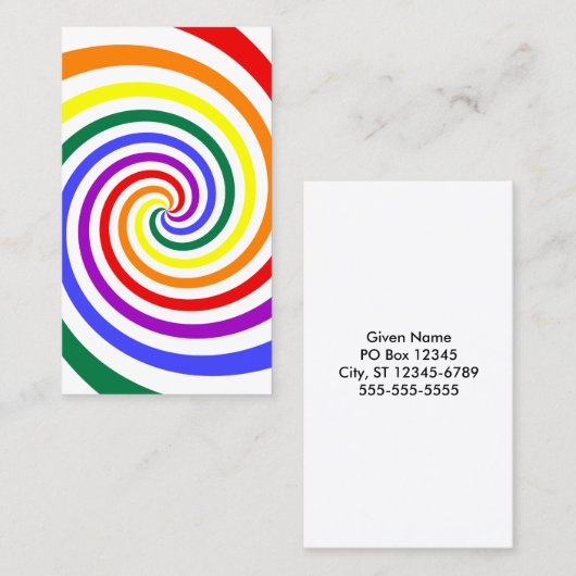 Rainbow Lollipop Visitekaartje (Voorkant / Achterkant)