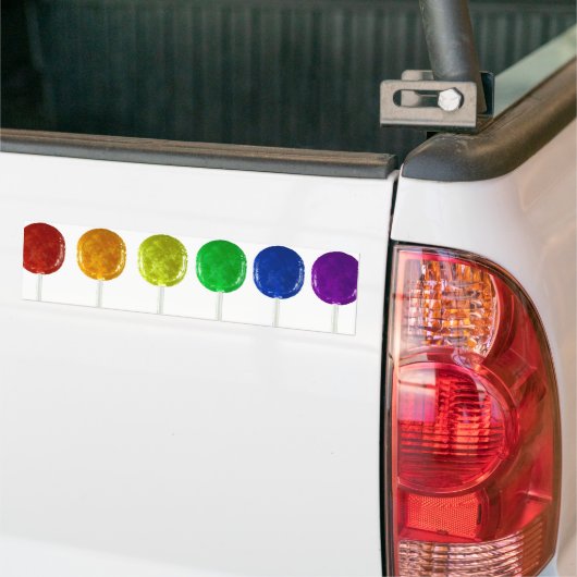 Rainbow Lollipops Bumpersticker (Op Truck)