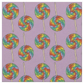 Rainbow Lollipops Fabric Stof (Close Up)