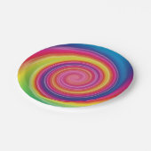Rainbow Lollypop Colorful swirl Papieren Bordje (Gekanteld)