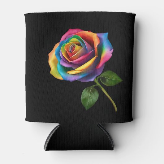 Rainbow Long Stem-Roos Blikjeskoeler (Voorkant)