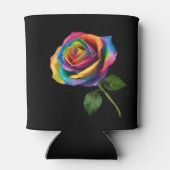 Rainbow Long Stem-Roos Blikjeskoeler (Achterkant)