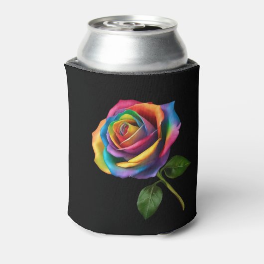 Rainbow Long Stem-Roos Blikjeskoeler (Blikje Achterkant)