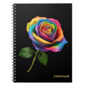 Rainbow Long Stem-Roos Notitieboek (Voorkant)