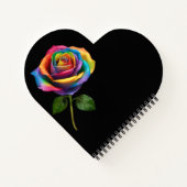 Rainbow Long Stem-Roos Notitieboek (Achterkant)