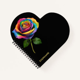 Rainbow Long Stem-Roos Notitieboek