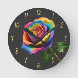 Rainbow Long Stem-Roos Ronde Klok