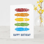 Rainbow Longboards Skateboards Aangepaste bericht Kaart (Gele Bloem)