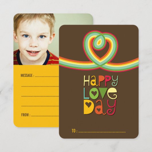 Rainbow Loop Classroom Valentijnsdag Fotokaarten Kaart (Voorkant / Achterkant)