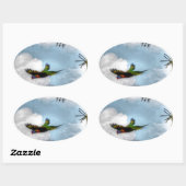 RAINBOW LORIKEET AUSTRALIË ART EFFECTS OVALE STICKER (Vel)