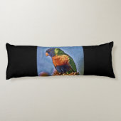 Rainbow Lorikeet Parrot Bird Lichaamskussen (Achterkant)