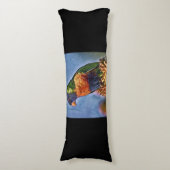 Rainbow Lorikeet Parrot Bird Lichaamskussen (Voorkant Verticaal)