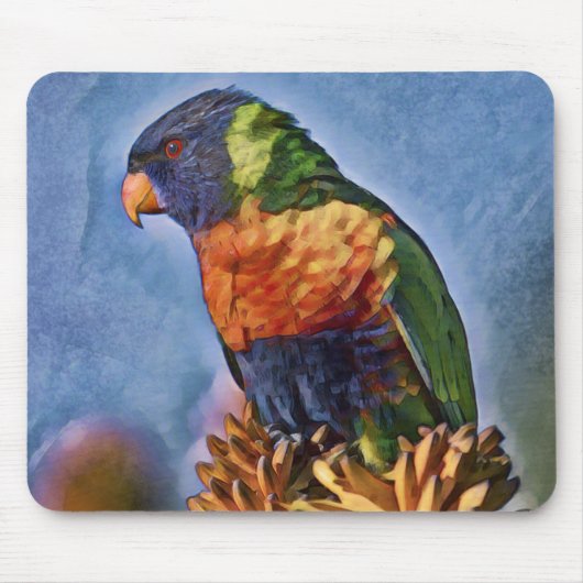 Rainbow Lorikeet Parrot Bird Muismat (Voorkant)