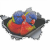 Rainbow Lorikeet Parrot Sticker – Vibrant Bird (Voorkant)