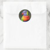 Rainbow Lorikeet Ronde Sticker (Tas)