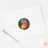 Rainbow Lorikeet Ronde Sticker (Envelop)