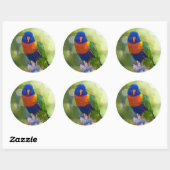 Rainbow Lorikeet Ronde Sticker (Vel)