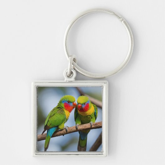 Rainbow Lorikeets Sleutelhanger (Voorkant)