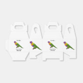 Rainbow loriket bird cartoon bedankdoosjes (Uitgevouwen)