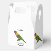 Rainbow loriket bird cartoon bedankdoosjes (Geopend)