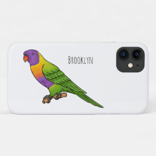 Rainbow loriket bird cartoon Case-Mate iPhone case