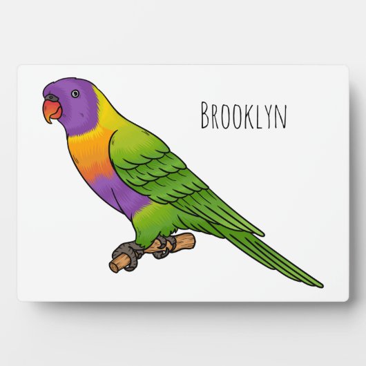 Rainbow loriket bird cartoon fotoplaat (voorkant)