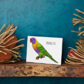 Rainbow loriket bird cartoon fotoplaat (Zijkant)