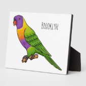 Rainbow loriket bird cartoon fotoplaat (Zijkant)