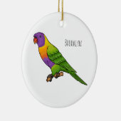 Rainbow loriket bird cartoon keramisch ornament (Rechts)