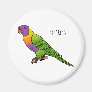 Rainbow loriket bird cartoon magneet