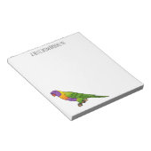 Rainbow loriket bird cartoon notitieblok (Schuin)