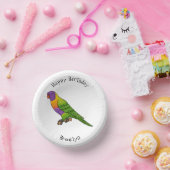 Rainbow loriket bird cartoon papieren kommen (Feest)