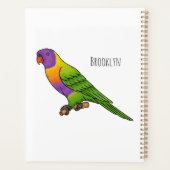 Rainbow loriket bird cartoon planner (Achterkant)