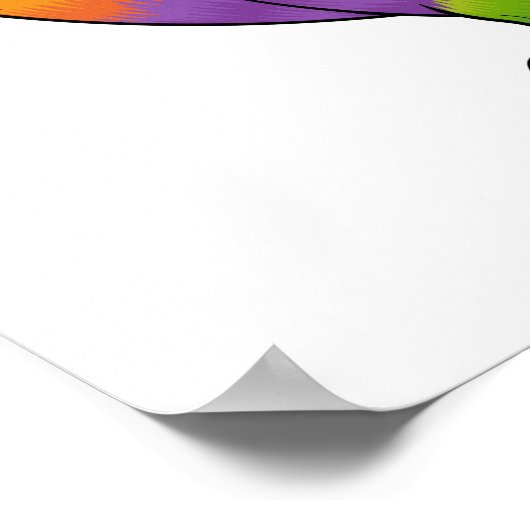 Rainbow loriket bird cartoon poster (Hoek)