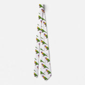 Rainbow loriket bird cartoon stropdas (Achterkant)