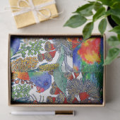 Rainbow Loriket Botanische tuin Tissuepapier (Geschenk)
