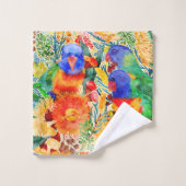 Rainbow Loriket Garden Bad Handdoek (Wasdoekje)