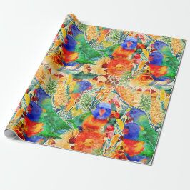 Rainbow Loriket Garden Cadeaupapier