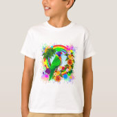 Rainbow Loriket Parrot Art T-shirt (Voorkant)