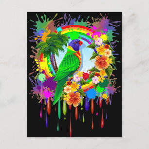 Rainbow Loriket Parrot Briefkaarten