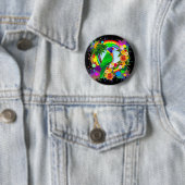 Rainbow Loriket Parrot Buttonnen Ronde Button 5,7 Cm (In situ)