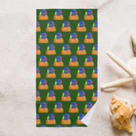 Rainbow Loriket Parrot Pattern Strandlaken