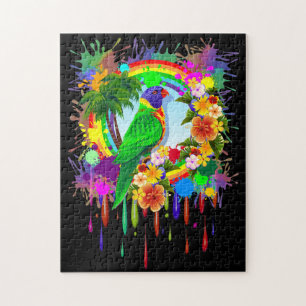 Rainbow Loriket Parrot Photo_Puzzle Legpuzzel
