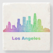 Rainbow Los Angeles skyline Stenen Onderzetter (Voorkant)