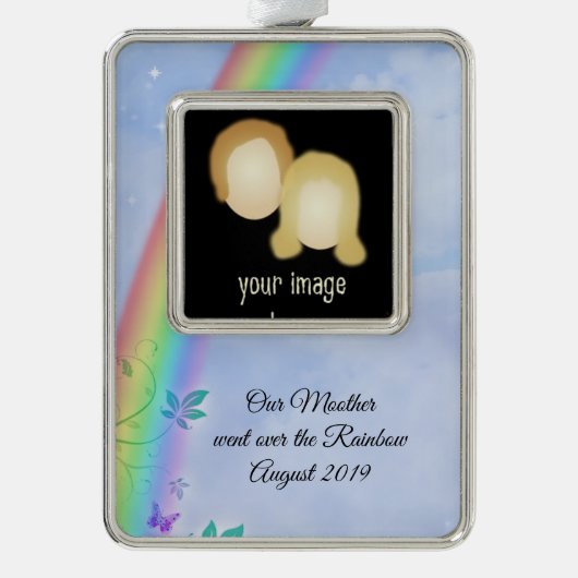 Rainbow Loss-Ornament Verzilverd Omlijst Ornament (Voorkant)