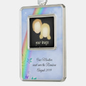 Rainbow Loss-Ornament Verzilverd Omlijst Ornament (Links)