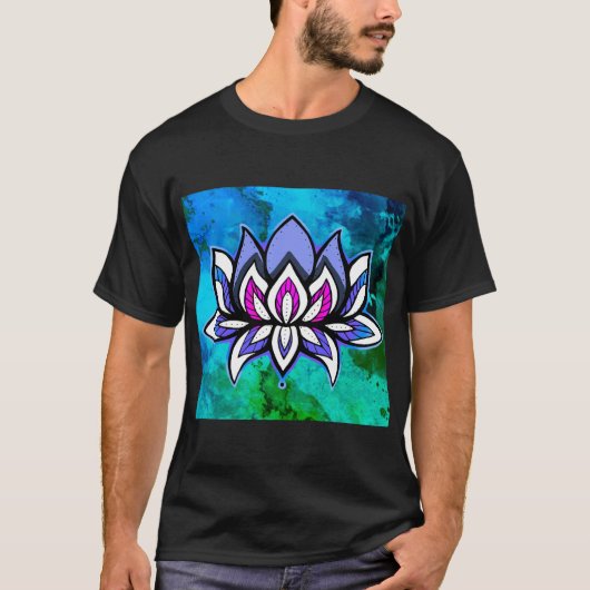 Rainbow Lotus Blues Tshirt (Voorkant)